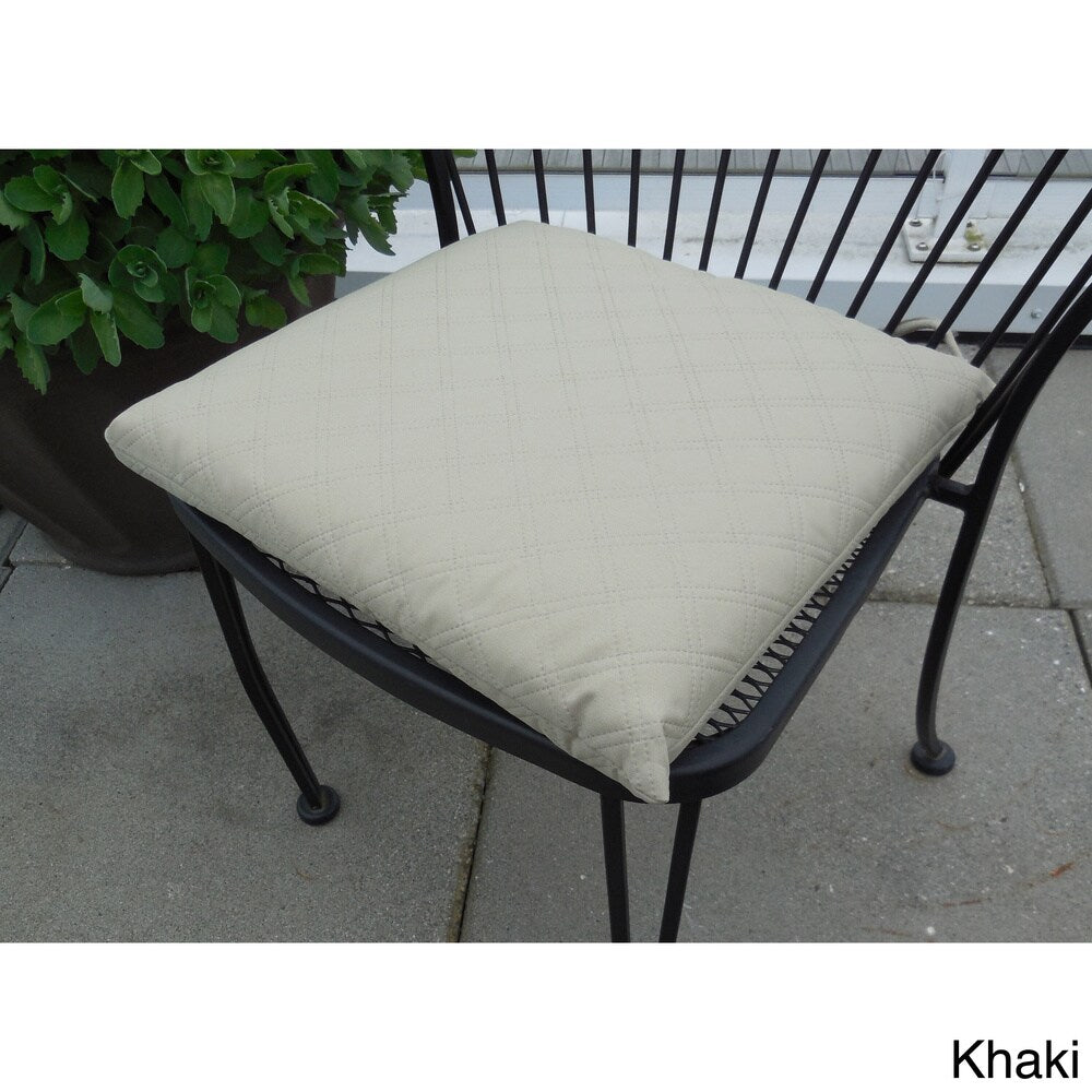 EDIE Sonic Double Diamond Indoor/ Outdoor Chair Pad (Pack of 2)