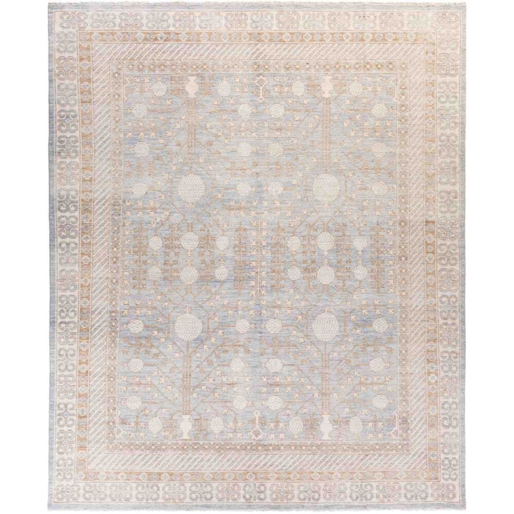 Khotan, Hand Knotted Area Rug - 8' 5" x 10' 2" - 8'5" x 10'2"