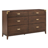 Khourush 64" Wide 6 - Drawer Campaign Dresser by iNSPIRE Q Modern
