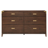 Khourush 64" Wide 6 - Drawer Campaign Dresser by iNSPIRE Q Modern