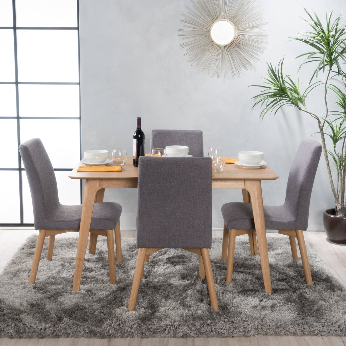 Kiana Mid-century Modern 5-piece Dining Set by Christopher Knight Home
