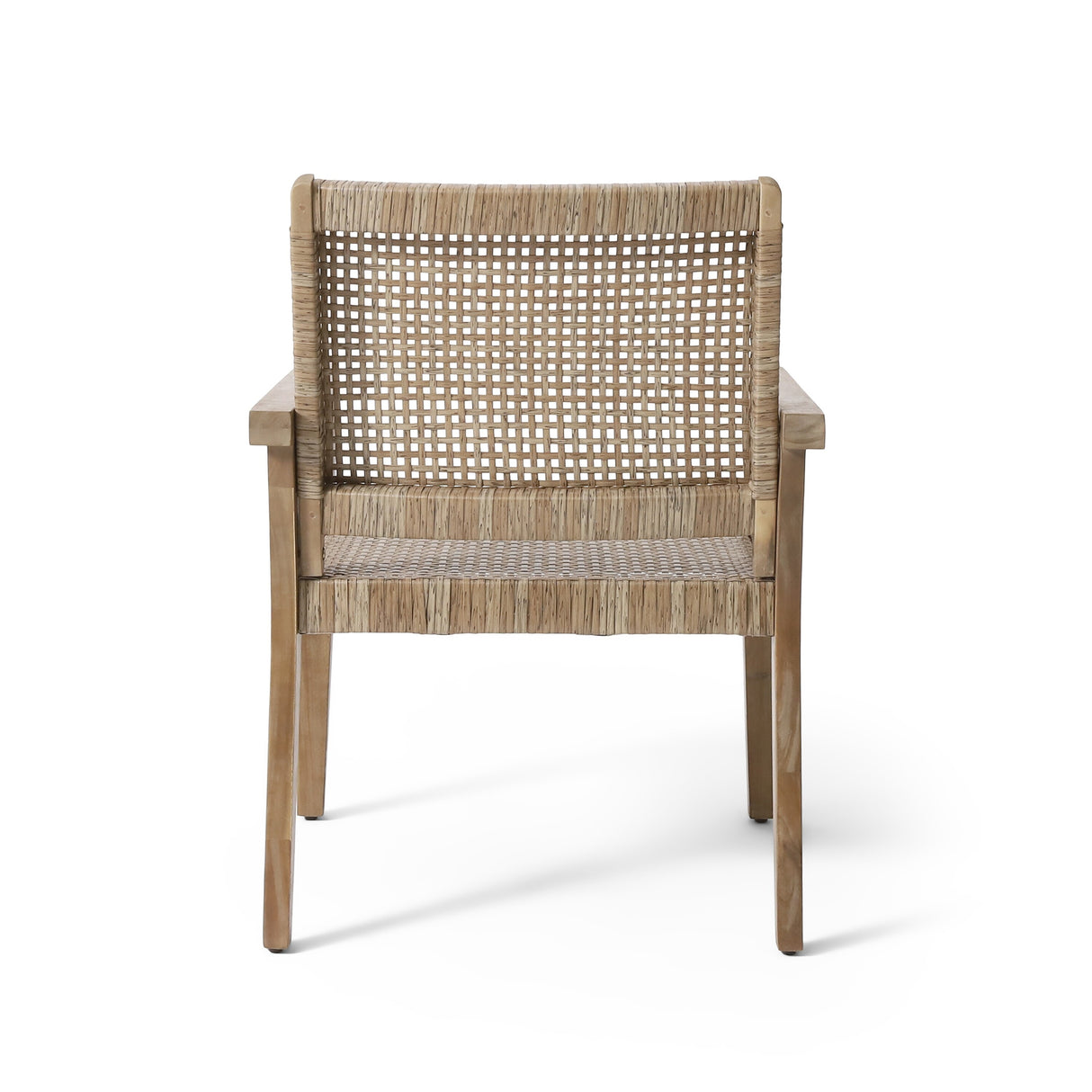 Kiara Wicker and Acacia Wood Outdoor 4 Seater Chat Set by Christopher Knight Home