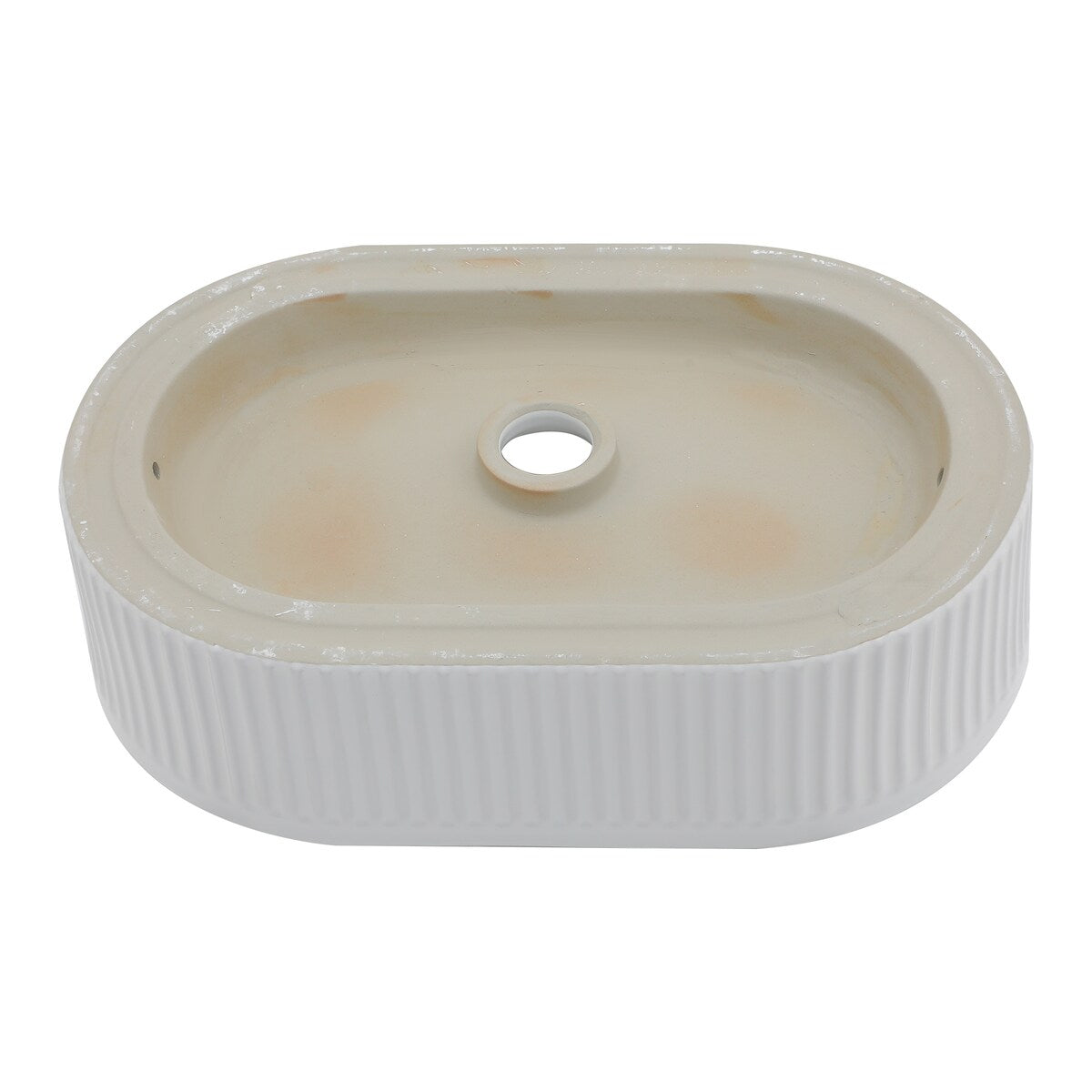 Kichae Bathroom Vessel Sink 19x12 Inch White Oval Vessel Sink for Bathroom Above Counter Sink