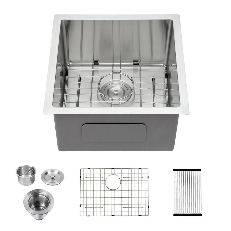 Kichae Undermount Bar Sink Stainless Steel Kitchen Sink 15/17/21/23 Inch