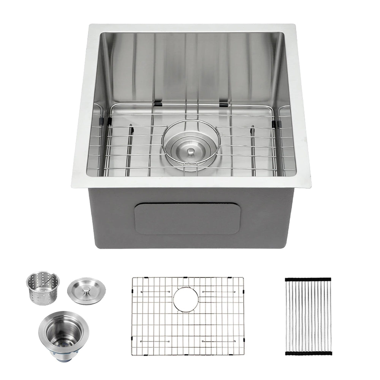Kichae Undermount Bar Sink Stainless Steel Kitchen Sink 15/17/21/23 Inch