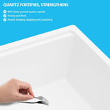 Kichae Workstation Sink Undermount Granite Composite Kitchen Sink in Metallic White with Accessories