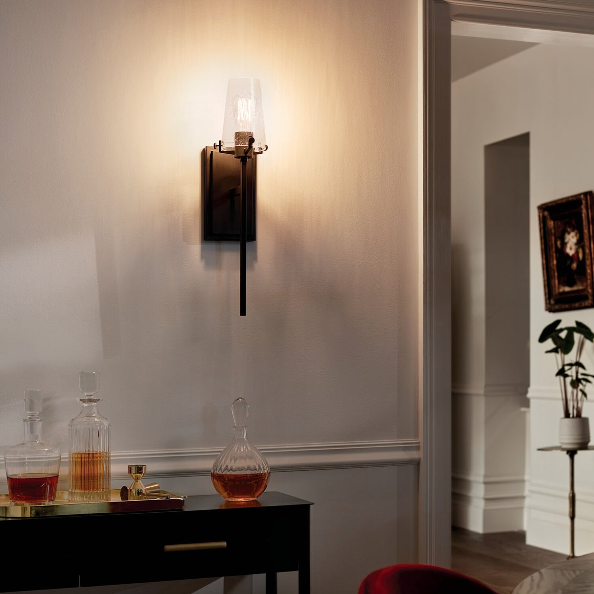 Kichler Lighting Alton 1-Light Wall Sconce Black