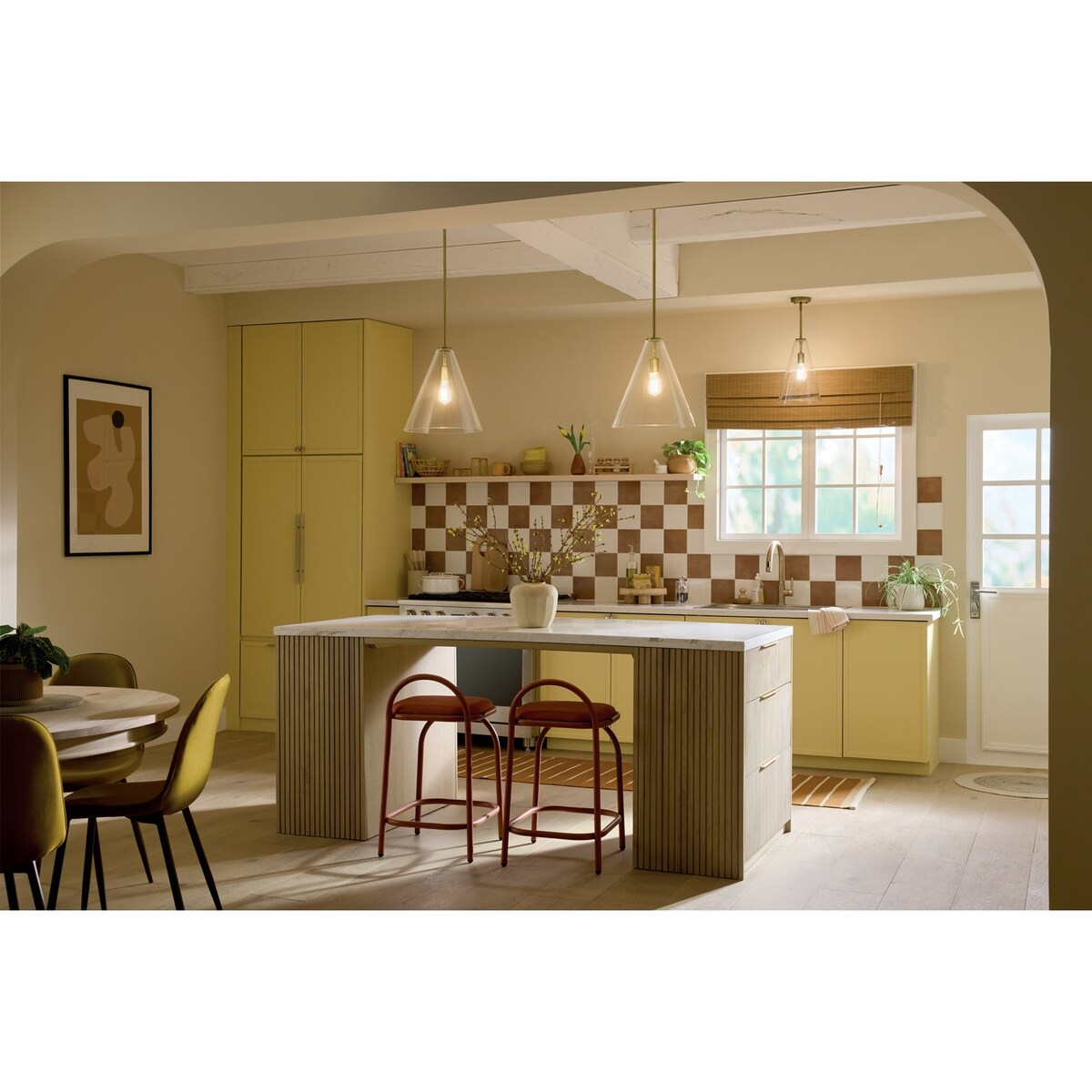 Kichler Lighting Everly 1-Light Cone Pendant Light with Clear Glass