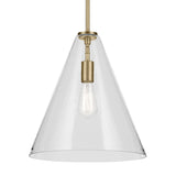 Kichler Lighting Everly 1-Light Cone Pendant Light with Clear Glass