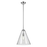 Kichler Lighting Everly 1-Light Cone Pendant Light with Clear Glass