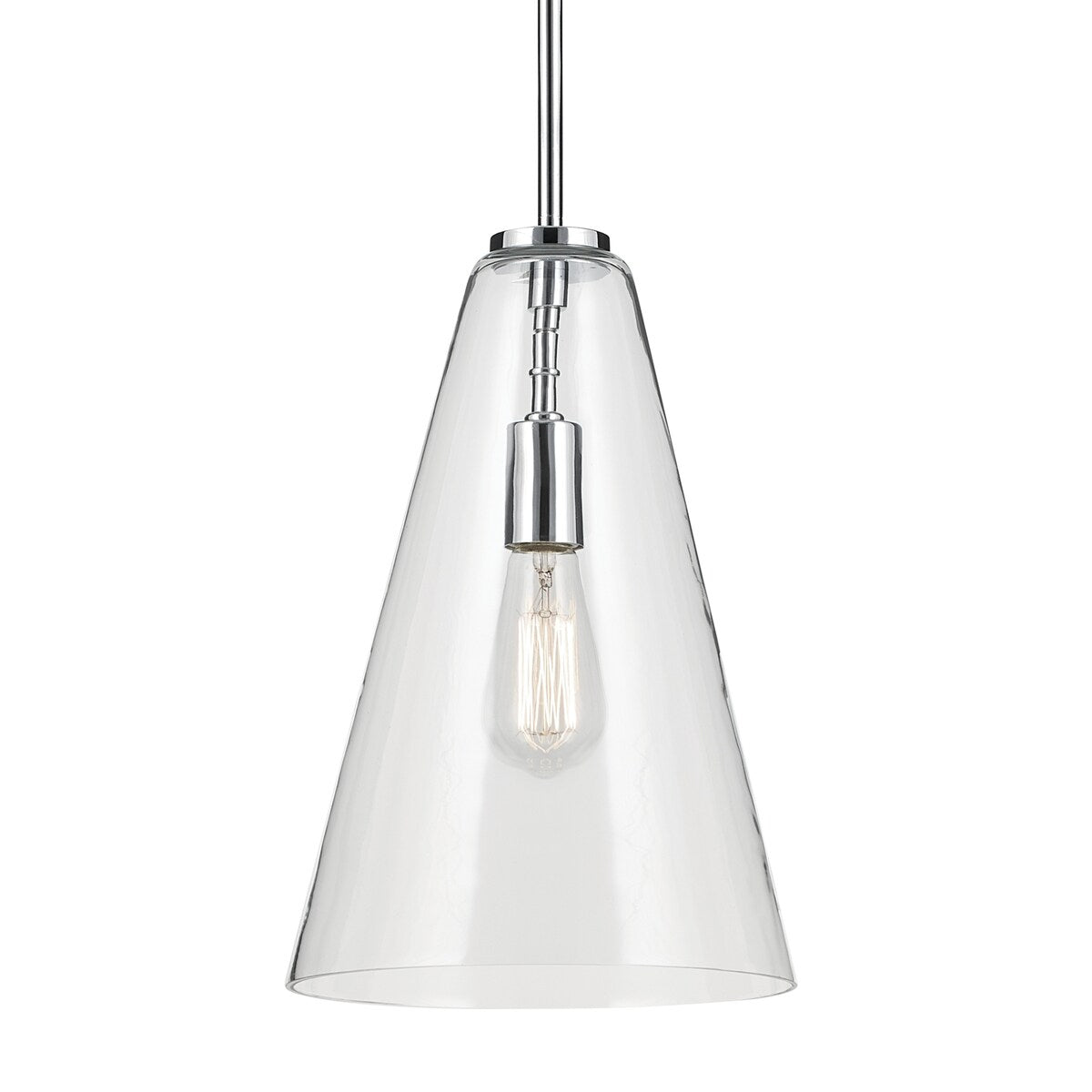 Kichler Lighting Everly 1-Light Cone Pendant Light with Clear Glass