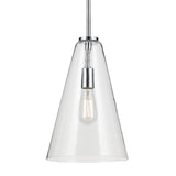 Kichler Lighting Everly 1-Light Cone Pendant Light with Clear Glass