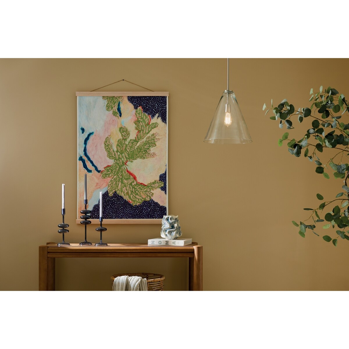 Kichler Lighting Everly 1-Light Cone Pendant Light with Clear Glass