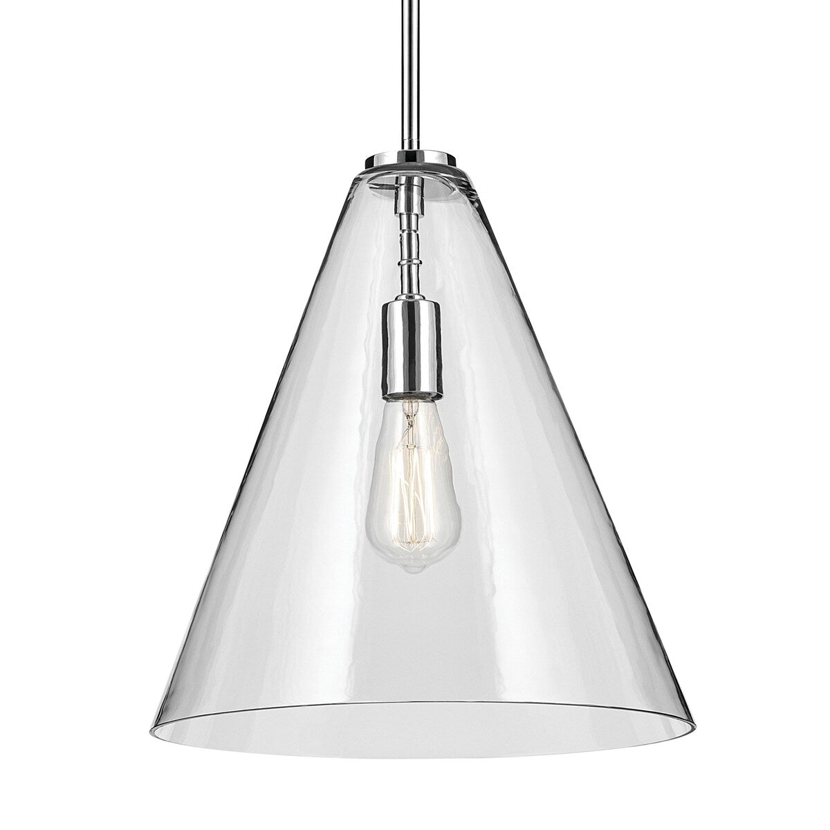 Kichler Lighting Everly 1-Light Cone Pendant Light with Clear Glass