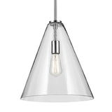 Kichler Lighting Everly 1-Light Cone Pendant Light with Clear Glass