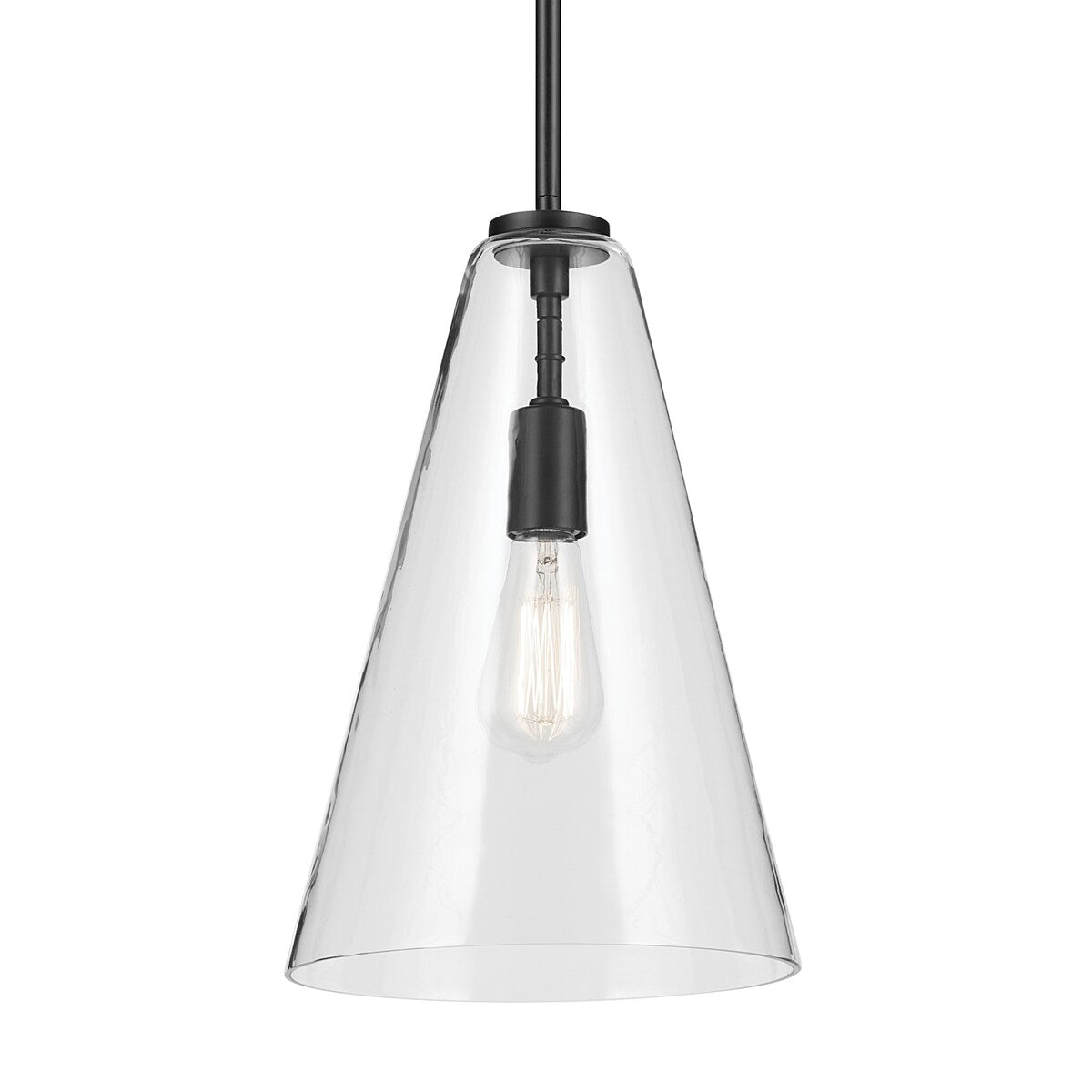 Kichler Lighting Everly 1-Light Cone Pendant Light with Clear Glass