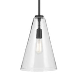 Kichler Lighting Everly 1-Light Cone Pendant Light with Clear Glass