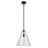 Kichler Lighting Everly 1-Light Cone Pendant Light with Clear Glass