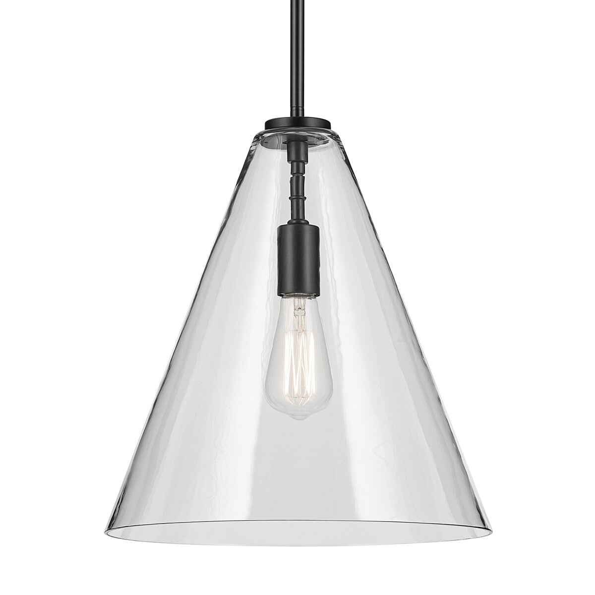 Kichler Lighting Everly 1-Light Cone Pendant Light with Clear Glass