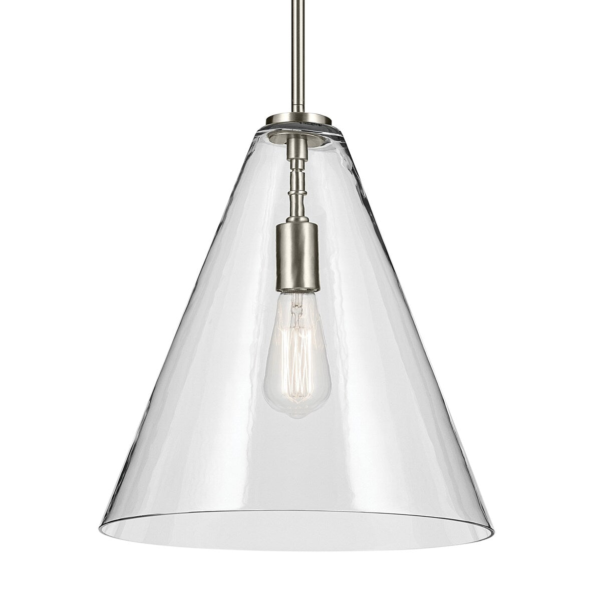 Kichler Lighting Everly 1-Light Cone Pendant Light with Clear Glass