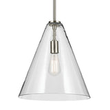 Kichler Lighting Everly 1-Light Cone Pendant Light with Clear Glass