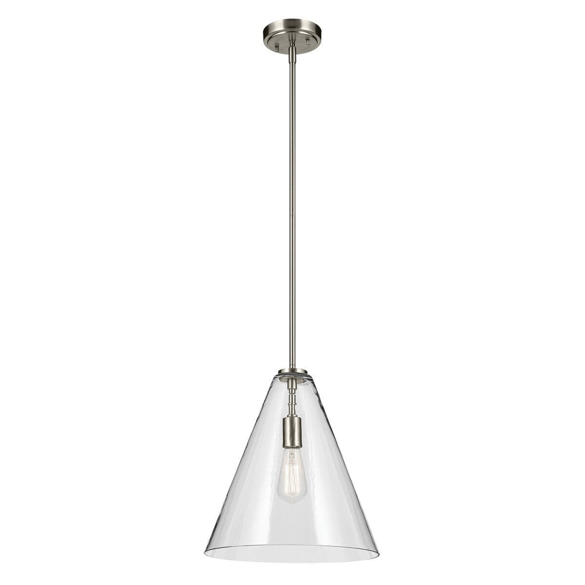 Kichler Lighting Everly 1-Light Cone Pendant Light with Clear Glass