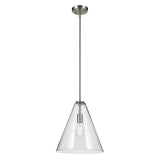 Kichler Lighting Everly 1-Light Cone Pendant Light with Clear Glass