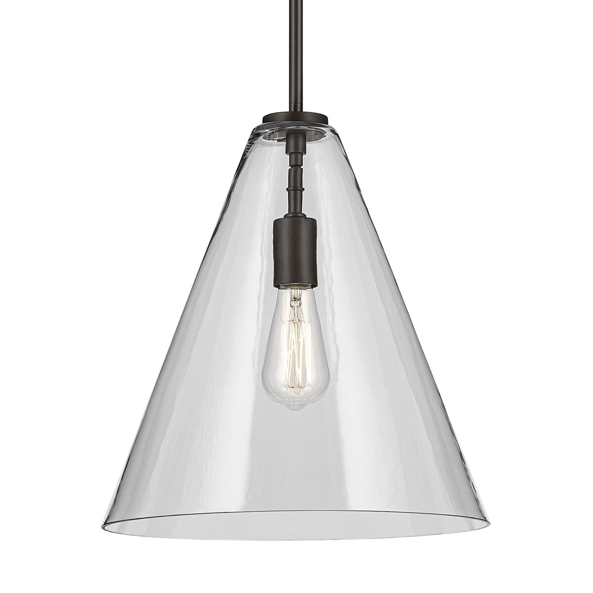 Kichler Lighting Everly 1-Light Cone Pendant Light with Clear Glass