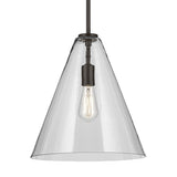 Kichler Lighting Everly 1-Light Cone Pendant Light with Clear Glass
