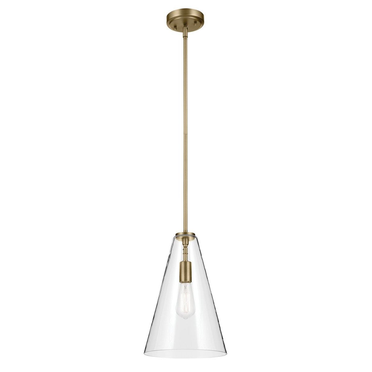 Kichler Lighting Everly 1-Light Cone Pendant Light with Clear Glass