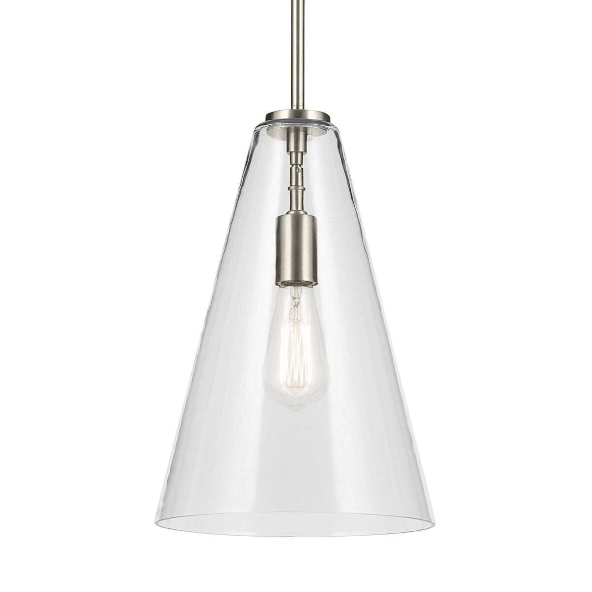 Kichler Lighting Everly 1-Light Cone Pendant Light with Clear Glass