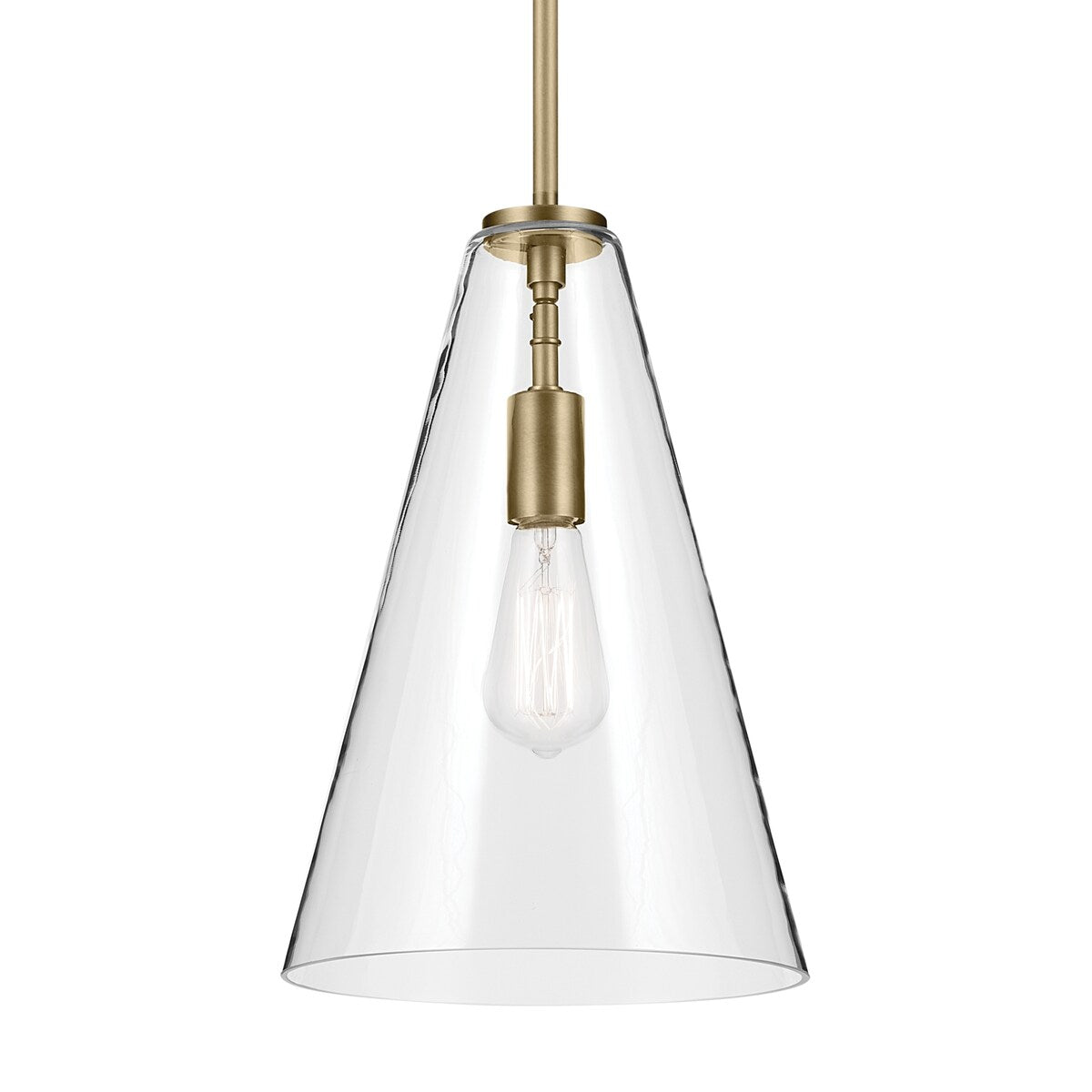 Kichler Lighting Everly 1-Light Cone Pendant Light with Clear Glass