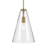 Kichler Lighting Everly 1-Light Cone Pendant Light with Clear Glass