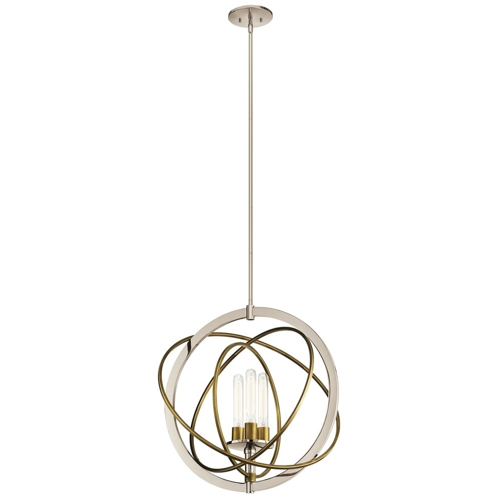 Kichler Lighting Ibis Collection 3-light Polished Nickel Pendant