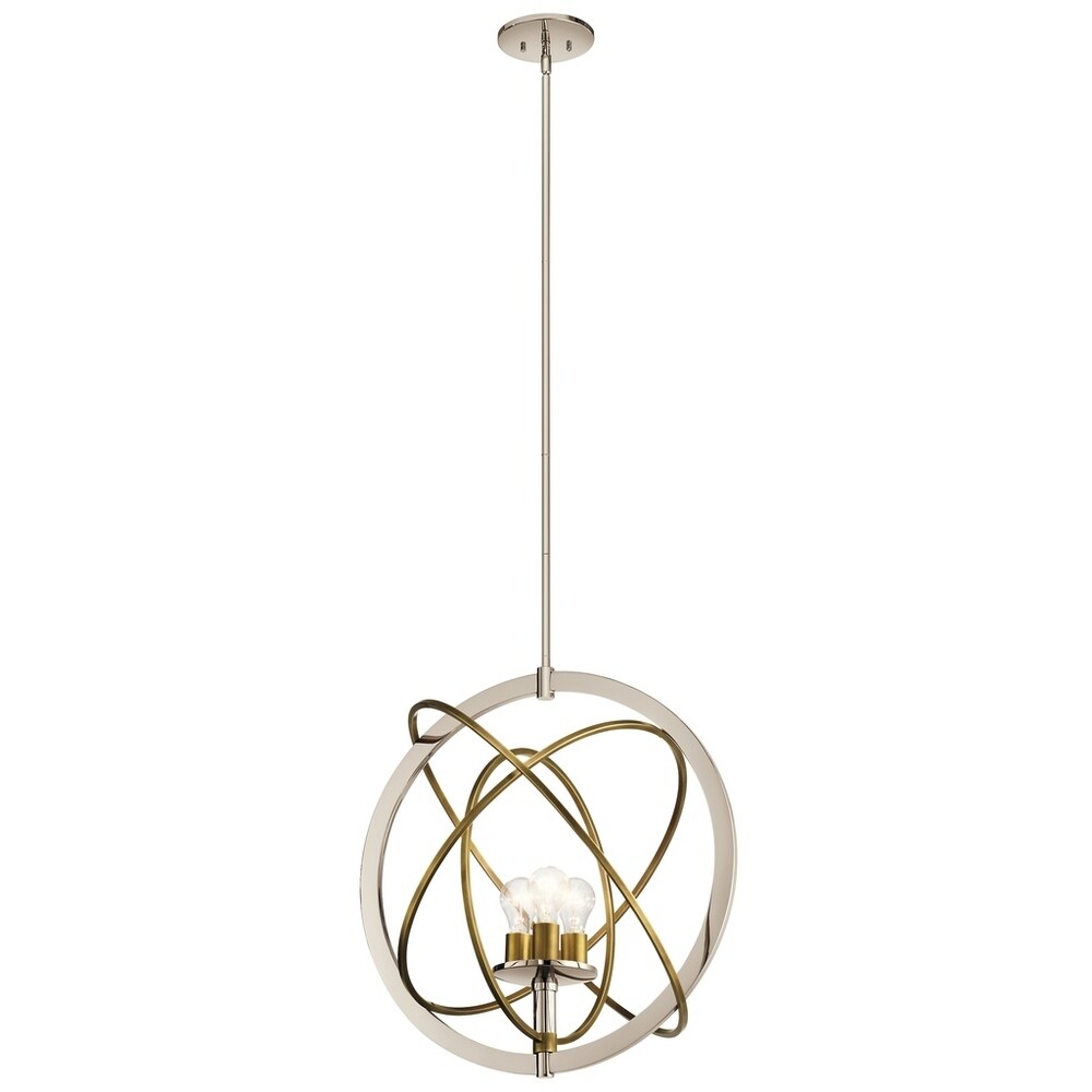 Kichler Lighting Ibis Collection 3-light Polished Nickel Pendant