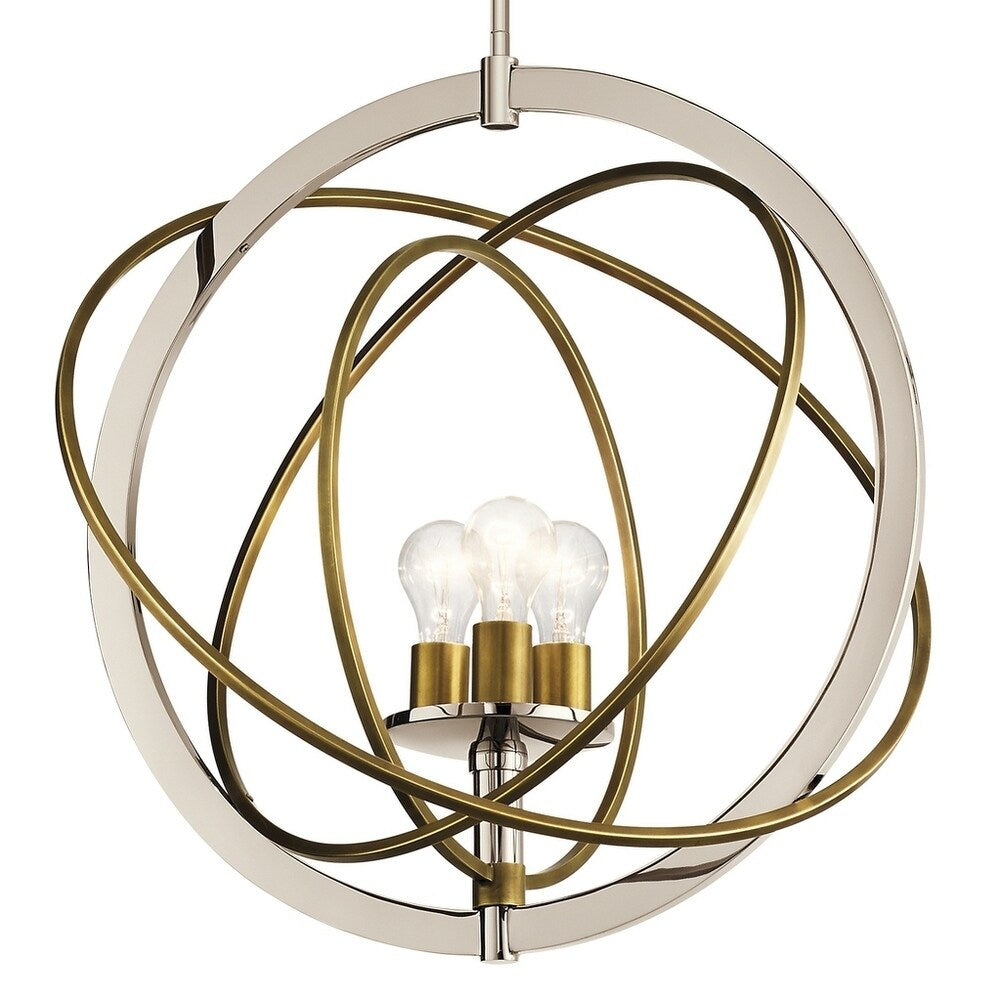 Kichler Lighting Ibis Collection 3-light Polished Nickel Pendant