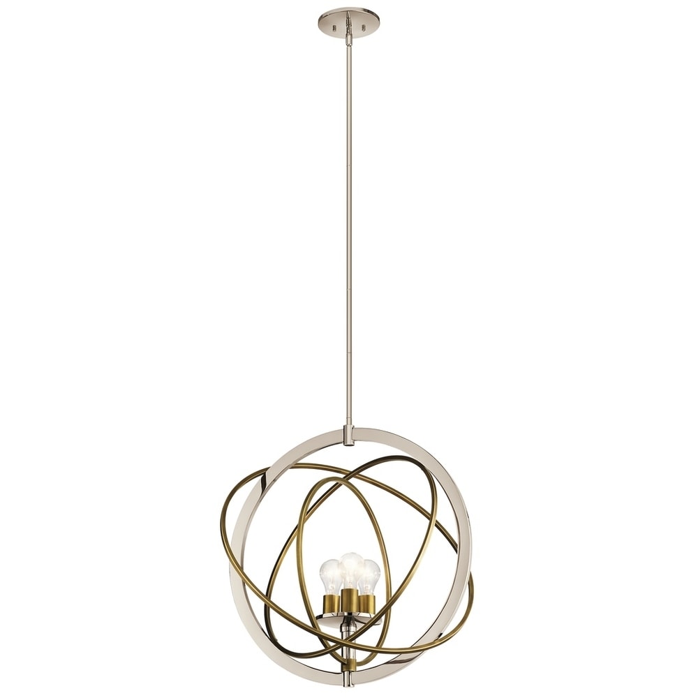 Kichler Lighting Ibis Collection 3-light Polished Nickel Pendant