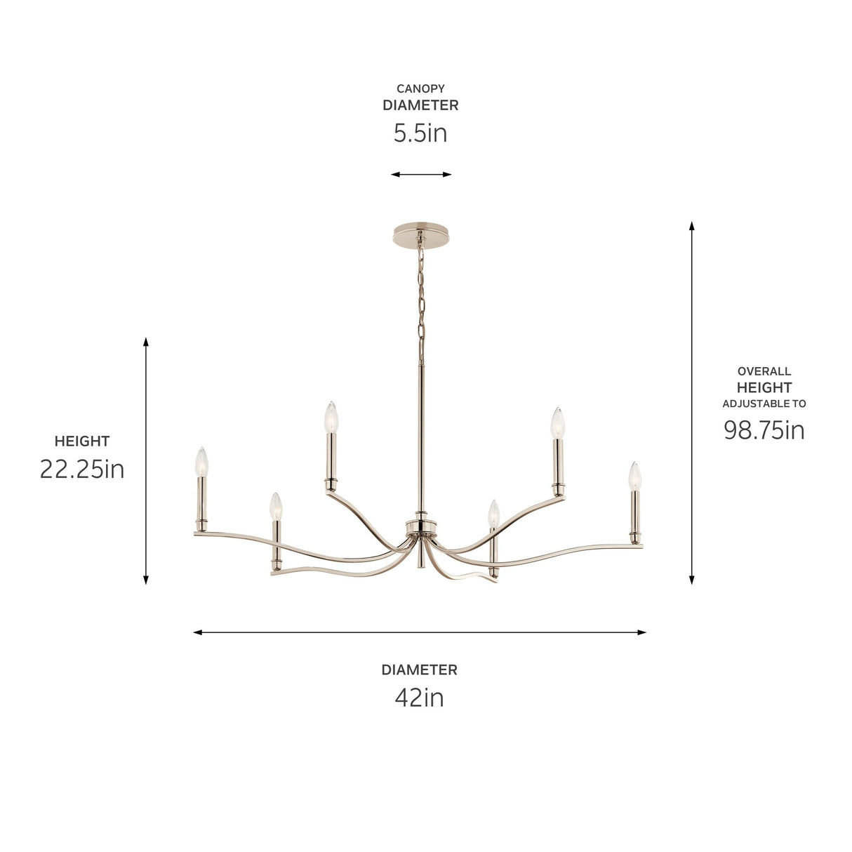 Kichler Lighting Malene Candle Chandelier