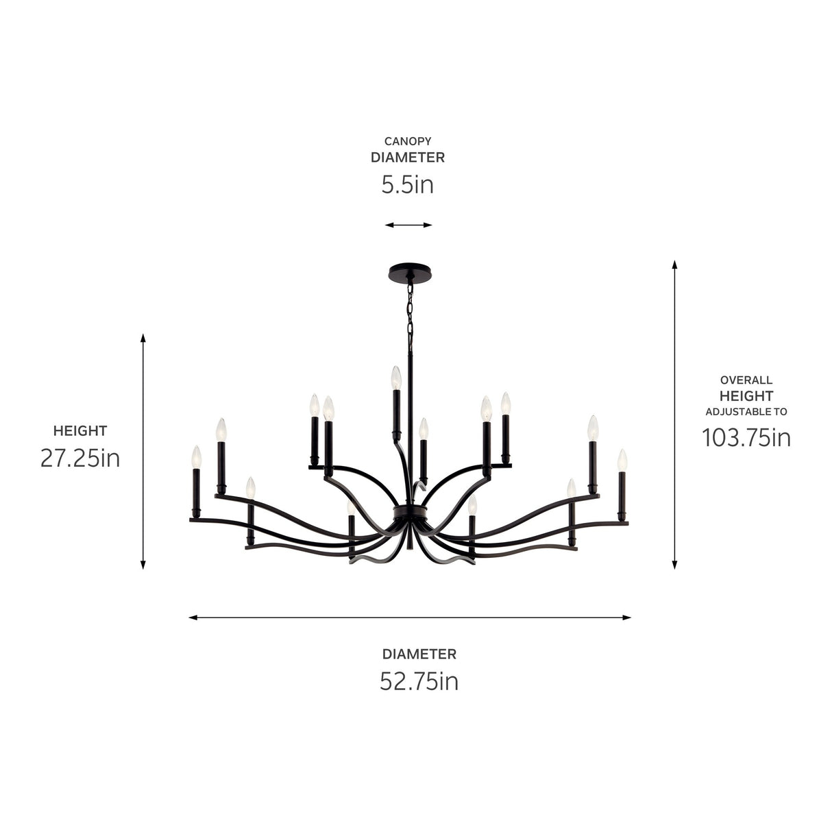 Kichler Lighting Malene Candle Chandelier