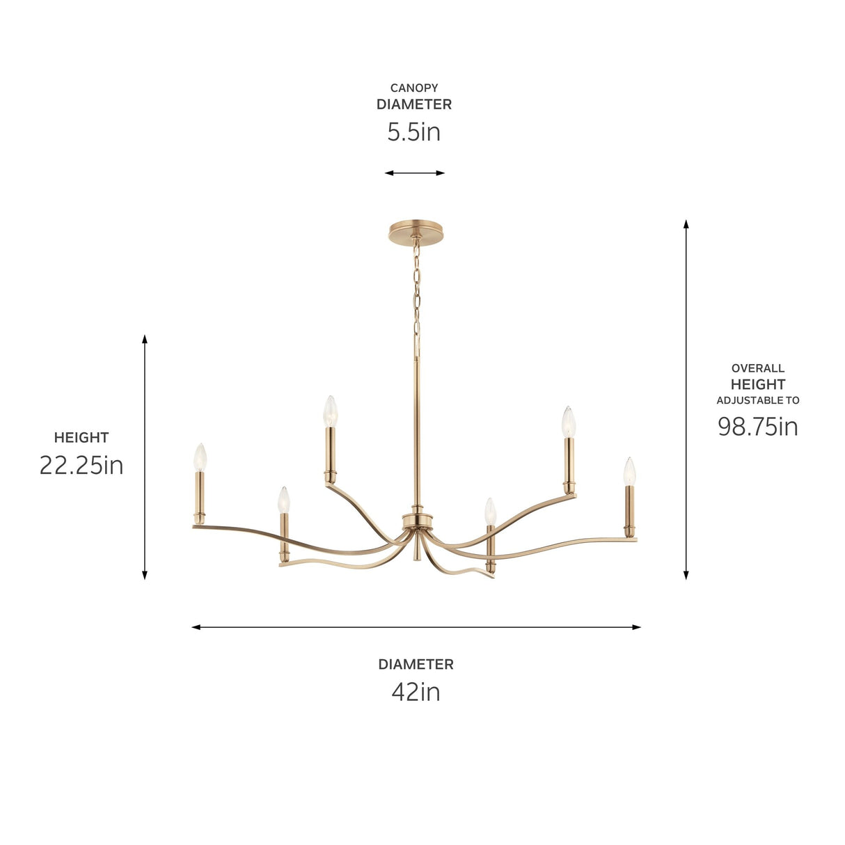 Kichler Lighting Malene Candle Chandelier