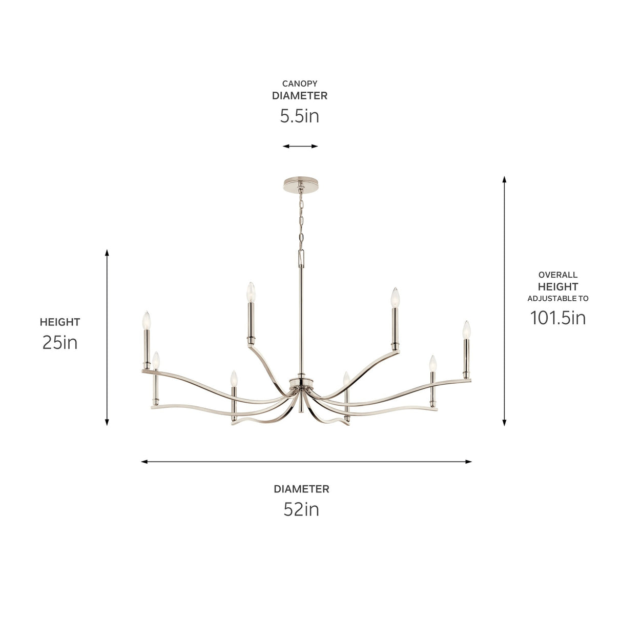 Kichler Lighting Malene Candle Chandelier