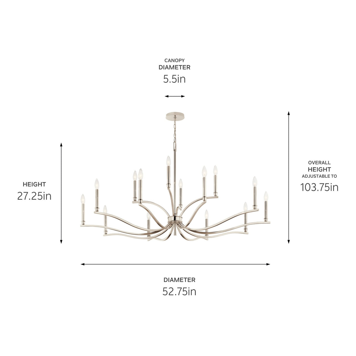 Kichler Lighting Malene Candle Chandelier