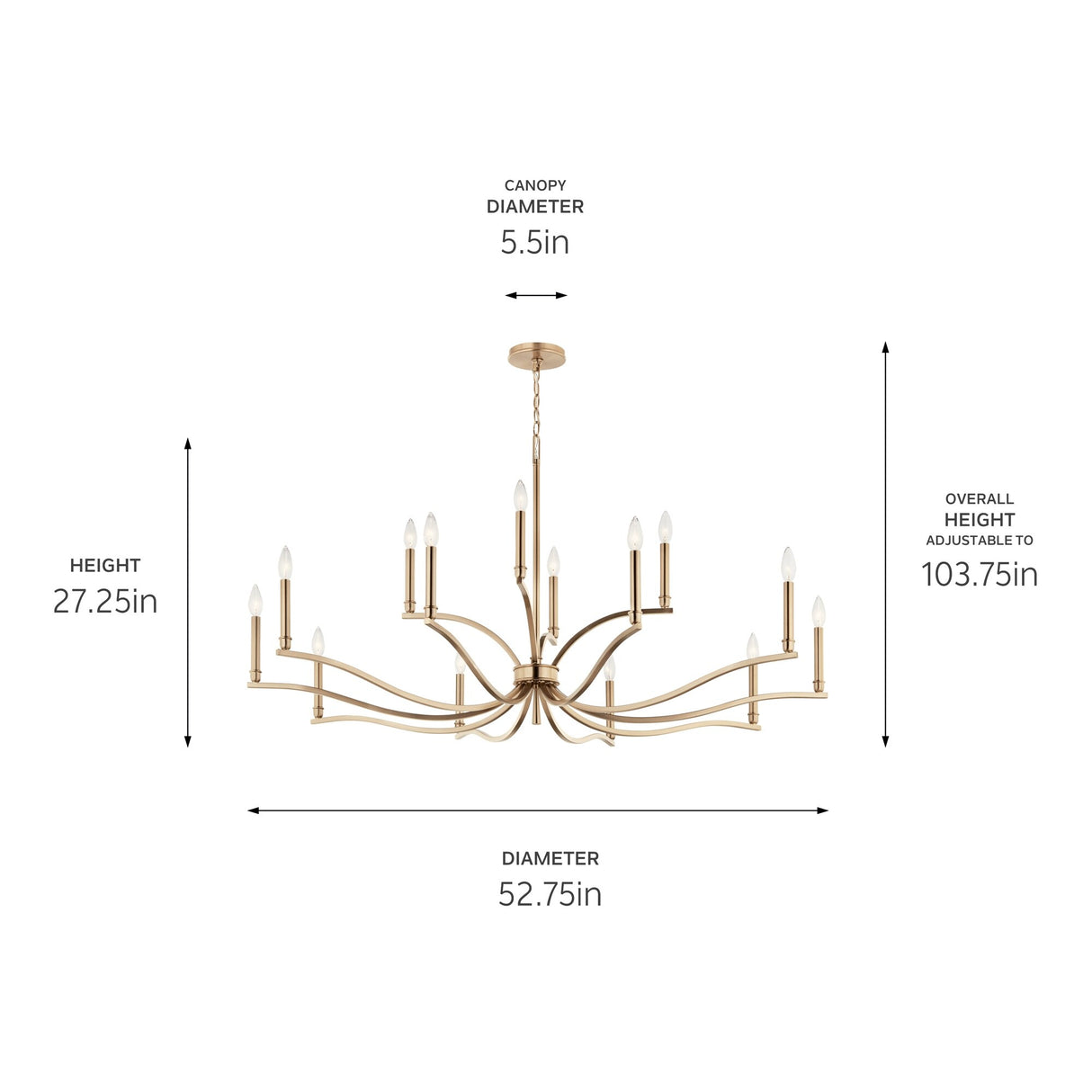 Kichler Lighting Malene Candle Chandelier