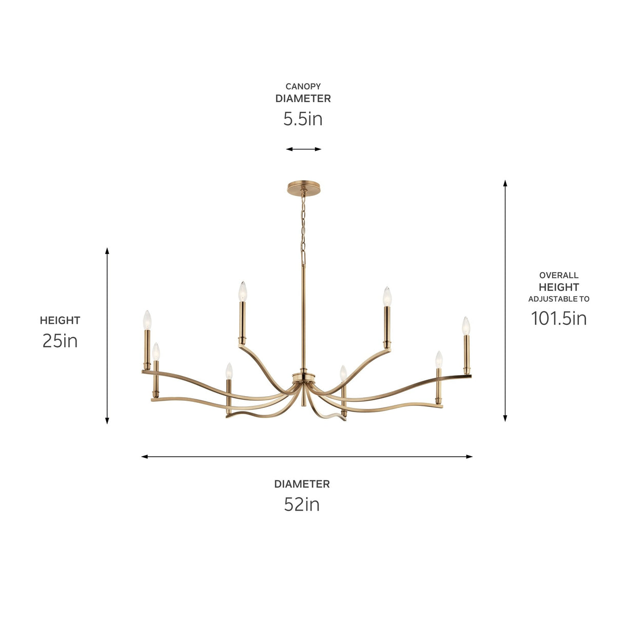 Kichler Lighting Malene Candle Chandelier