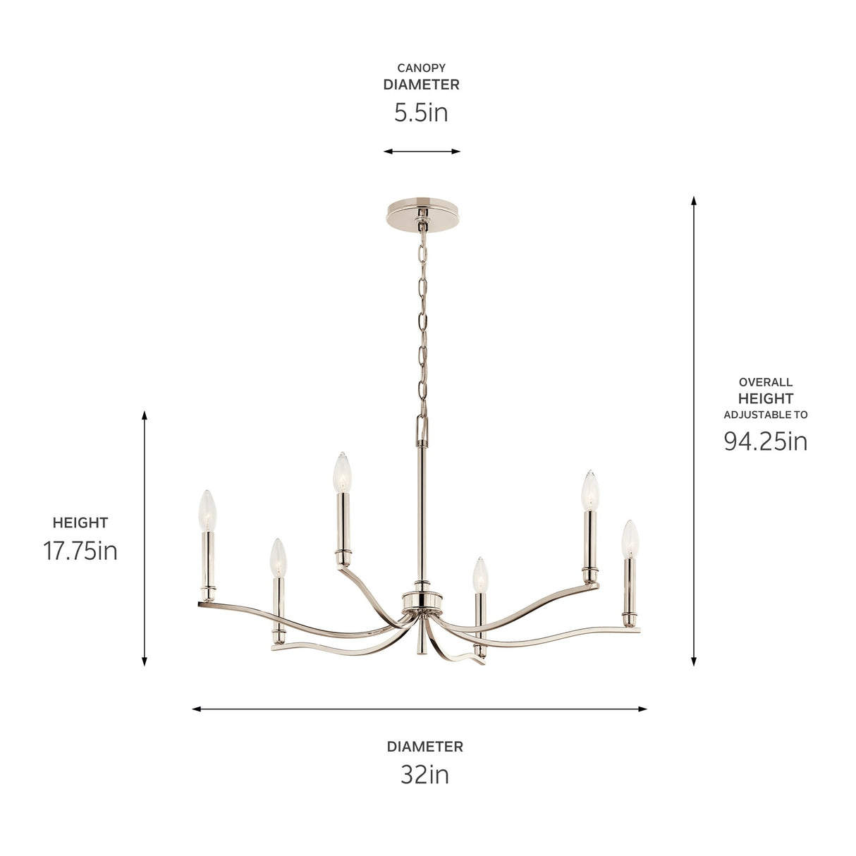 Kichler Lighting Malene Candle Chandelier