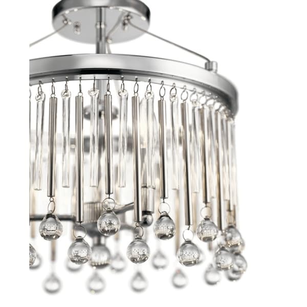 Kichler Lighting Piper Collection 3-light Chrome Semi-Flush Mount