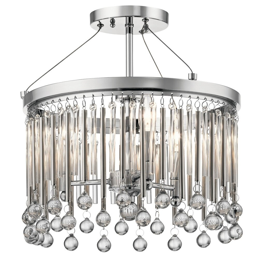 Kichler Lighting Piper Collection 3-light Chrome Semi-Flush Mount