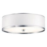 Kichler Lighting Pira Collection 1-light Brushed Aluminum Fluorescent Flush Mount