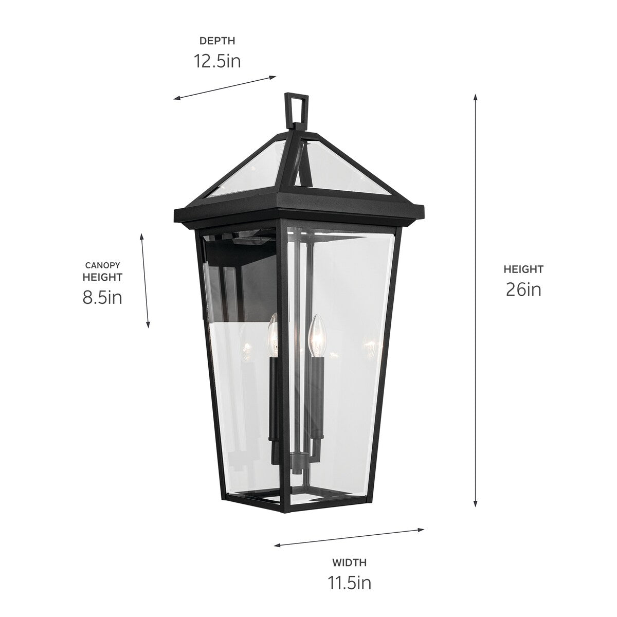 Kichler Lighting Regence 26 in. 2-Light Olde Bronze Outdoor Wall Sconce