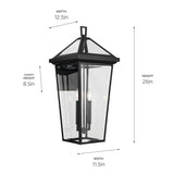 Kichler Lighting Regence 26 in. 2-Light Olde Bronze Outdoor Wall Sconce